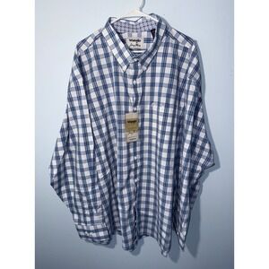 WRANGLER Men's George Strait Collection Relaxed Fit Stretch Western Blue Size 4X